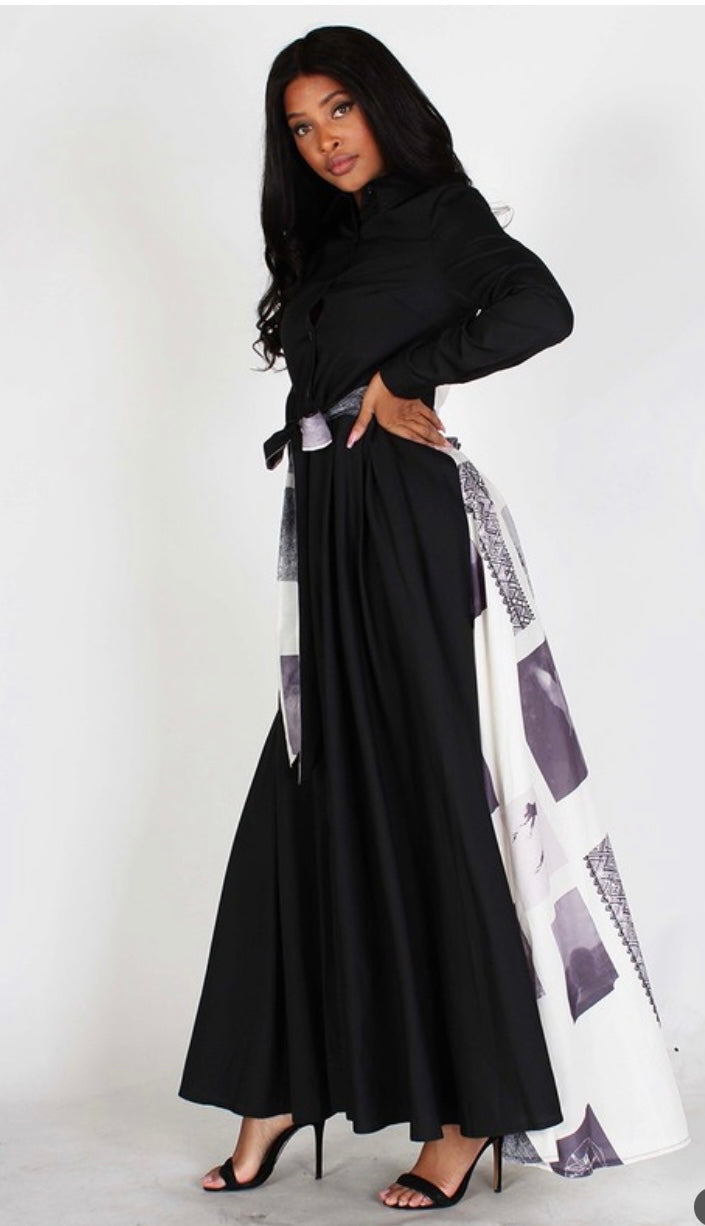 NIKKI 2 TONE MAXI DRESS