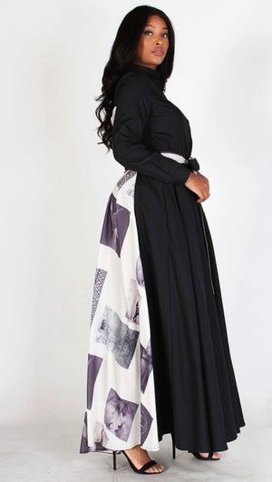 NIKKI 2 TONE MAXI DRESS