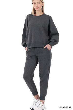 BAILEY BALLOON SLEEVE SWEATSHIRT & SWEATPANTS SET