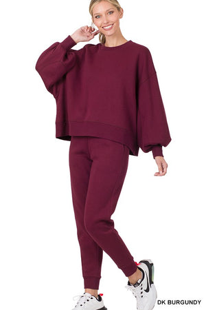 BAILEY BALLOON SLEEVE SWEATSHIRT & SWEATPANTS SET