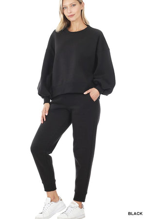 BAILEY BALLOON SLEEVE SWEATSHIRT & SWEATPANTS SET