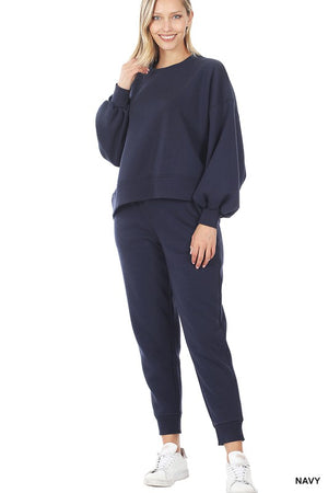 BAILEY BALLOON SLEEVE SWEATSHIRT & SWEATPANTS SET