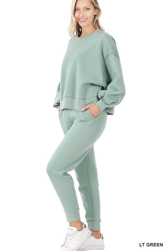 BAILEY BALLOON SLEEVE SWEATSHIRT & SWEATPANTS SET