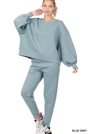 BAILEY BALLOON SLEEVE SWEATSHIRT & SWEATPANTS SET