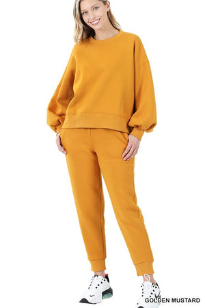 BAILEY BALLOON SLEEVE SWEATSHIRT & SWEATPANTS SET