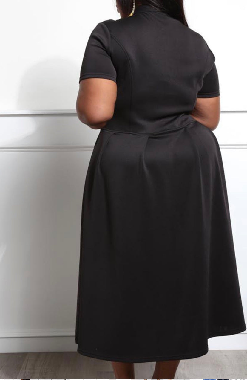 BOSS IT UP CURVY BLACK DRESS