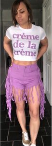 CREME DE LA CREME CROP TEE