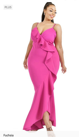 PRETTY IN PINK CURVY DRESS