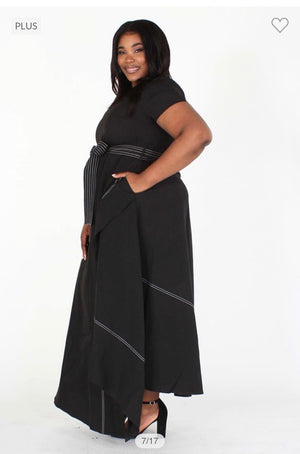 SAVANNAH ASYMMETRIC DRESS (BLACK)